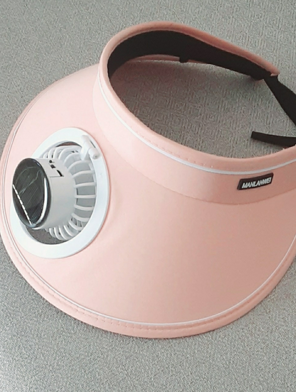 Solar Powered Cooling Sun Visor with Built-in Fan
